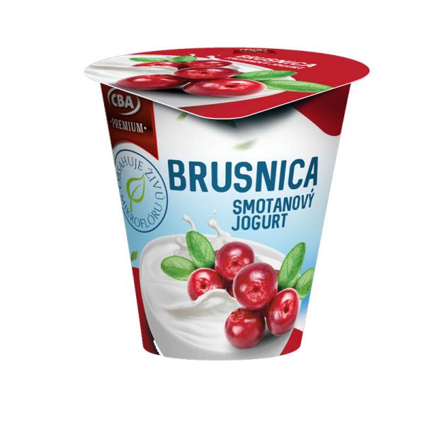 Jogurt Premium smotanový brusnicový CBA 145g