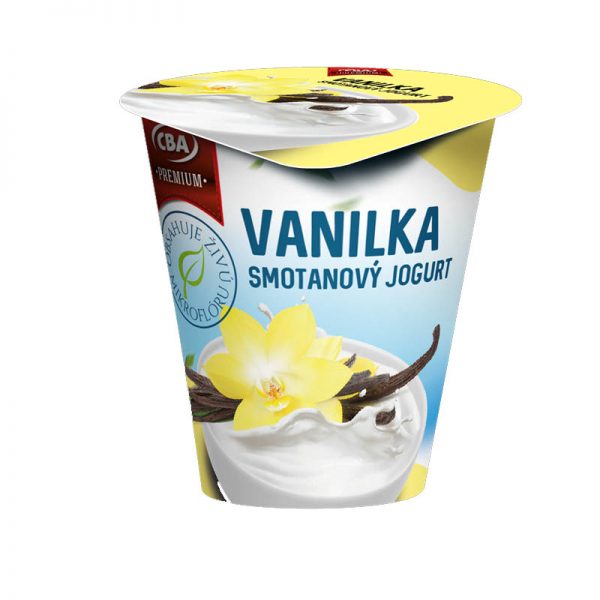 Jogurt Premium smotanový vanilkový CBA 145g donáška potravín Zlaté Moravce