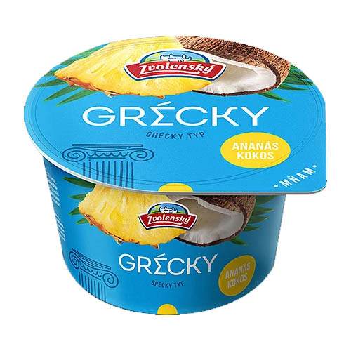 Zvolenský jogurt grécky typ ananásovo kokosový 125g