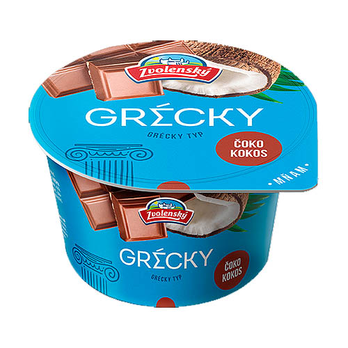 Zvolenský jogurt grécky typ čokoládovo kokosový 125g