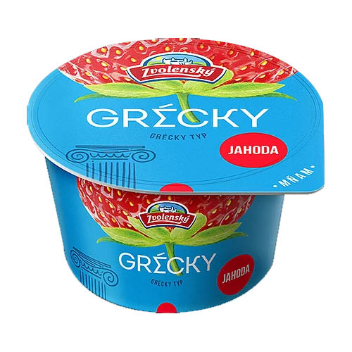 Zvolenský jogurt grécky typ jahodový 125g