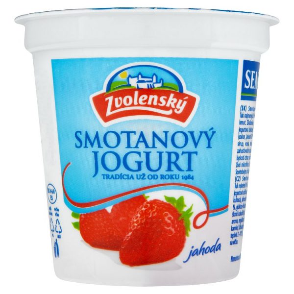 Zvolenský smotanový jogurt jahodový 145g