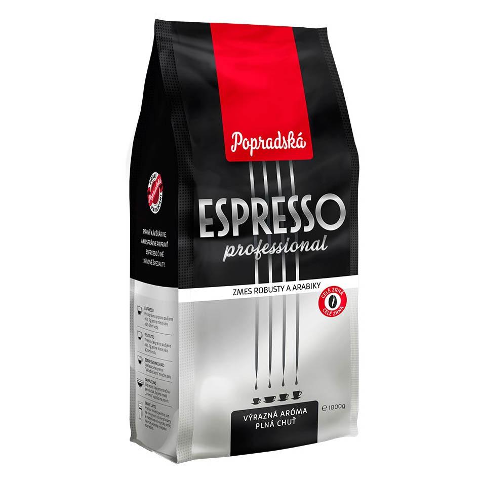 Popradská zrnková káva Espresso Professional 1kg