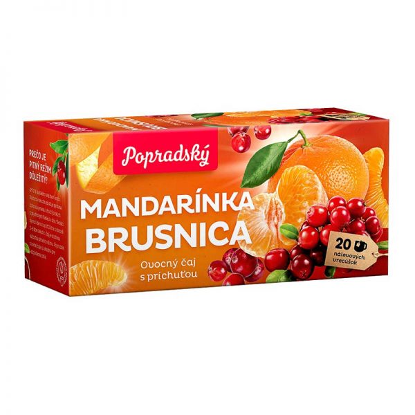 Popradský ovocný čaj Mandarínka a Brusnica 40g