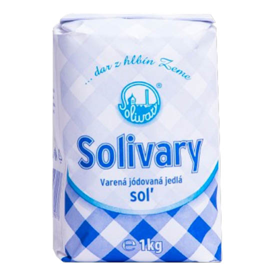 Varená jódovaná jedlá soľ Solivary 1kg