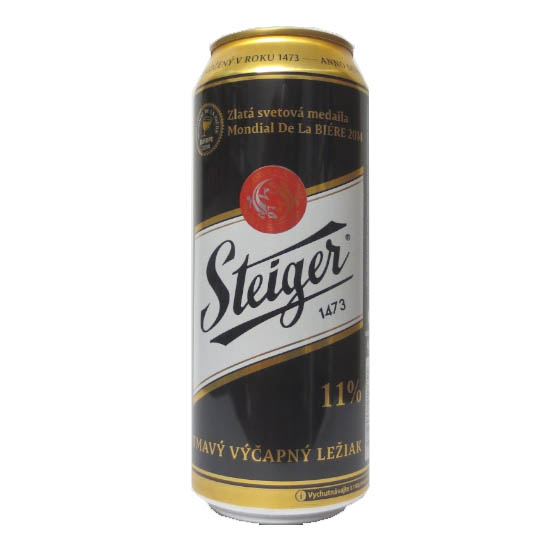 Steiger pivo 11% výčapný ležiak tmavý 500ml