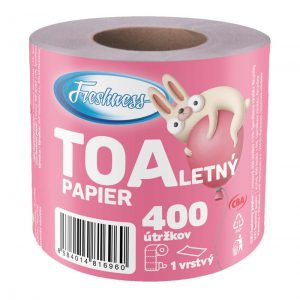 Toaletný papier jednovrstvový CBA Freshness 400 útržkov donášková služba Zlaté Moravce