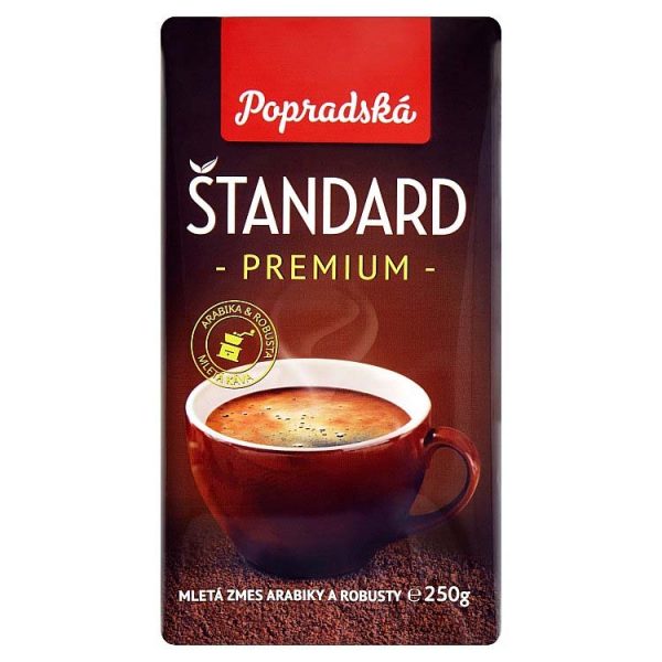 Popradská mletá káva Štandard Premium 250g Donášková služba Zlaté Moravce